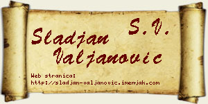 Slađan Valjanović vizit kartica